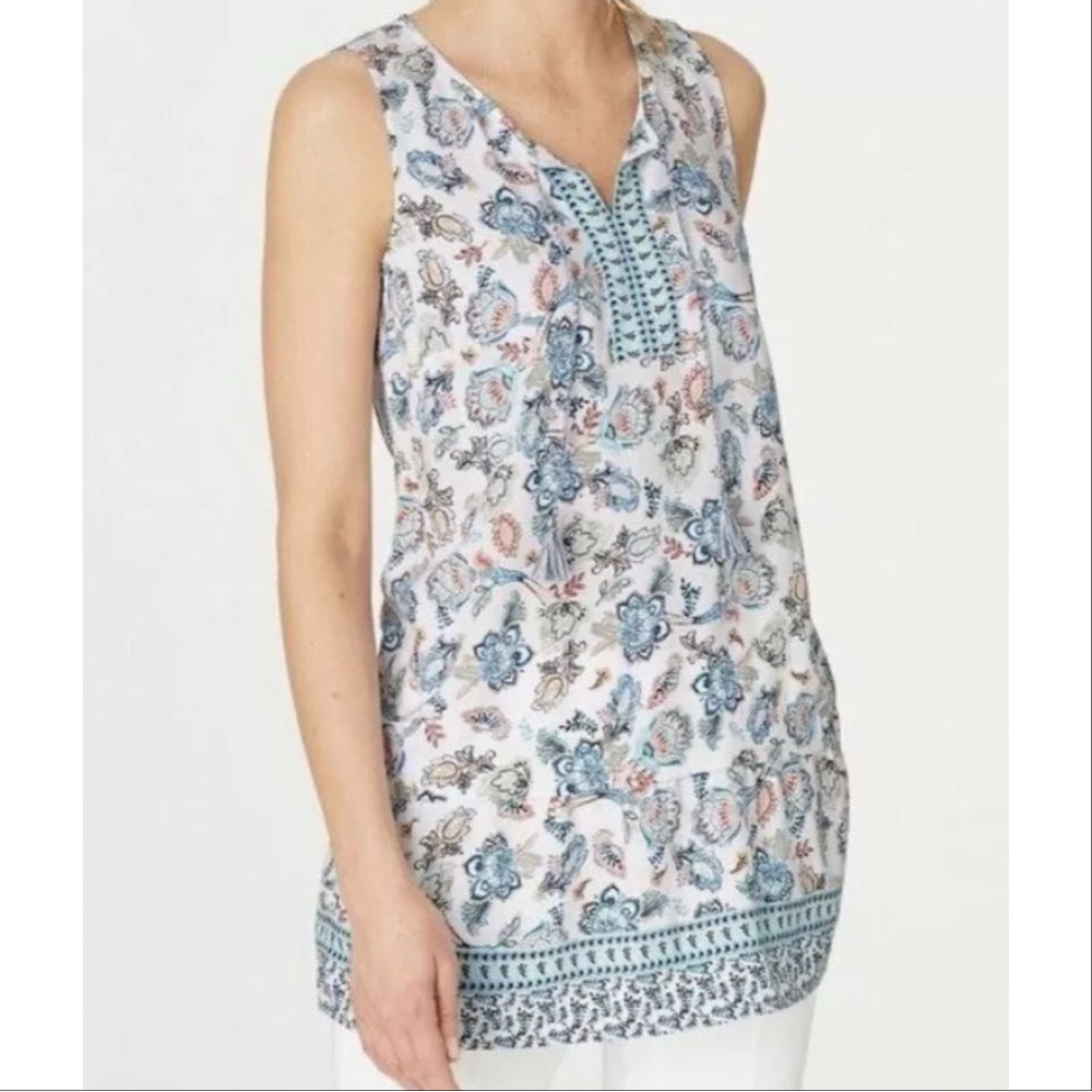 Floral Sleeveless J Jill top